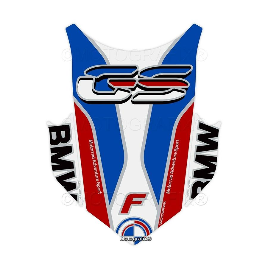 モトグラフィックス タンクパッド ホワイト/レッド/ブルー BMW F700GS/F800GS MT-TB057MS