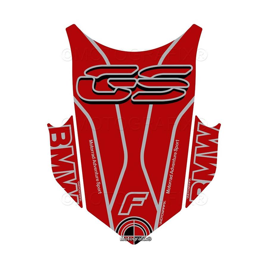 モトグラフィックス タンクパッド レッド/シルバー BMW F700GS/F800GS MT-TB057RS