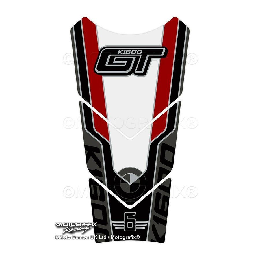 モトグラフィックス タンクパッド ホワイト/ブラック/レッド BMW K1600GT MT-TB059WRE