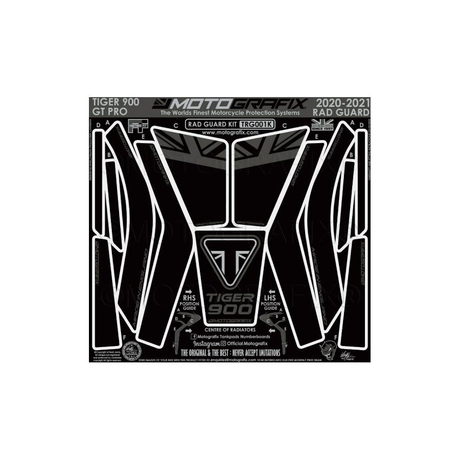 モトグラフィックス Radiator Guard Protection TRIUMPH Tiger900 GT Pro MT-TRG001K