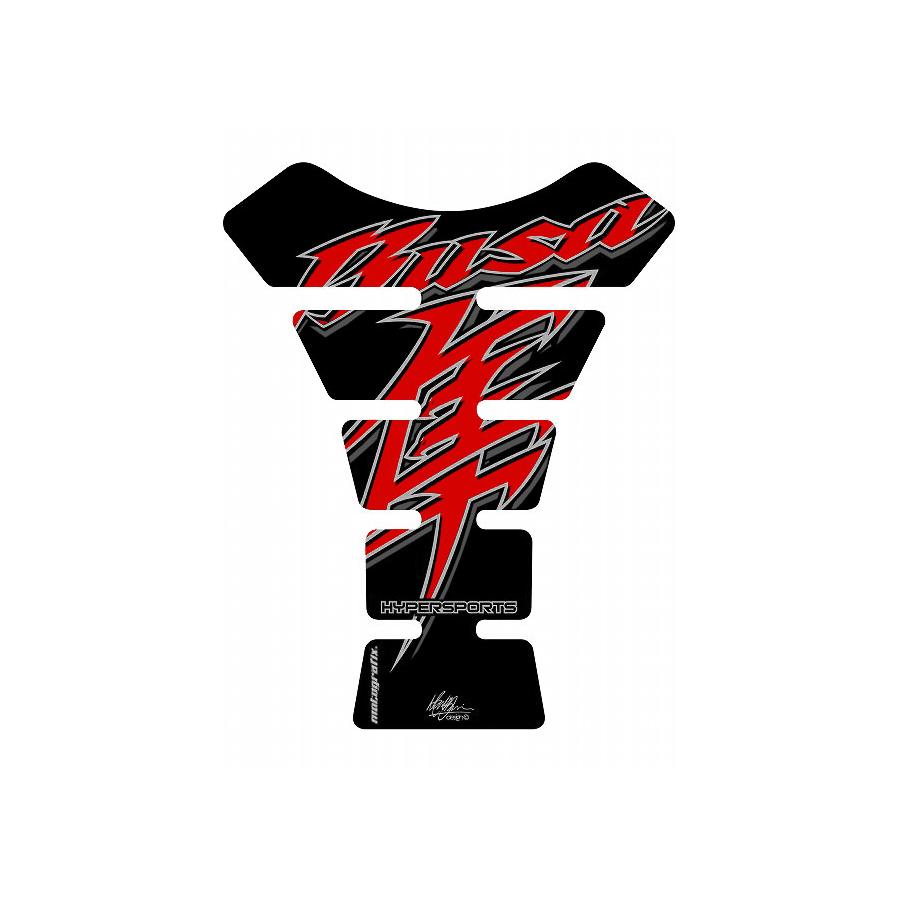 モトグラフィックス タンクパッド ブラック/レッド GSX1300R隼 MT-TS013KS