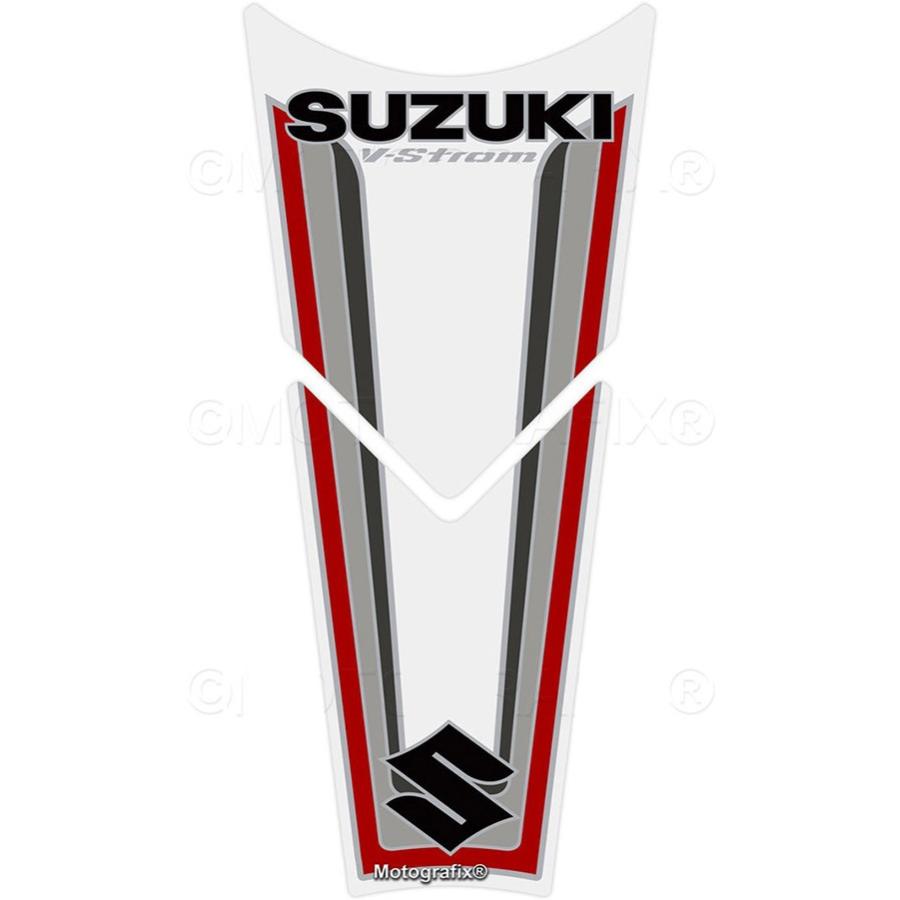 モトグラフィックス タンクパッド ホワイト/グレー/レッド V-Strom DL650 XT MT-TS033WKR