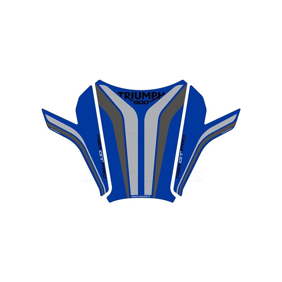 モトグラフィックス タンクパッド ブルー/ブラック/グレー TRIUMPH Tiger900 GT Pro MT-TT037B