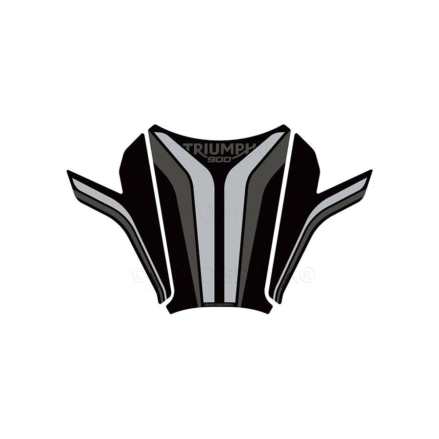 モトグラフィックス タンクパッド ブラック/グレー/シルバー TRIUMPH Tiger900 MT-TT038K