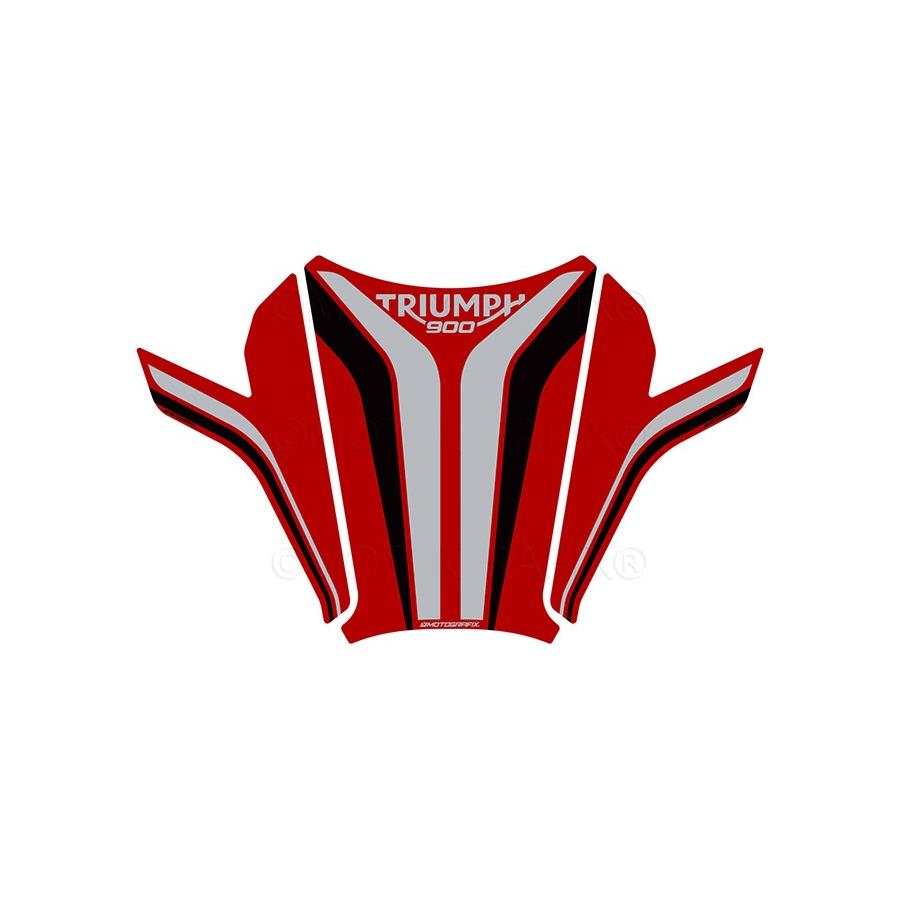 モトグラフィックス タンクパッド レッド/ブラック/シルバー TRIUMPH Tiger900 MT-TT038R