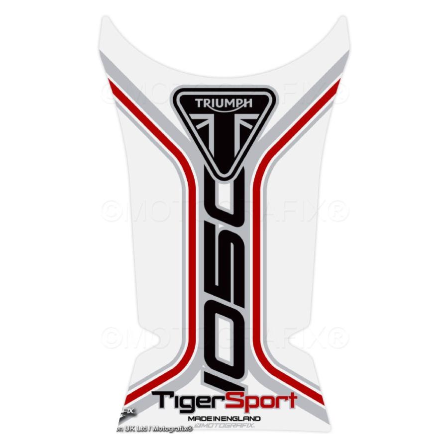 モトグラフィックス タンクパッド ホワイト/ブラック/レッド TRIUMPH Tiger1050Sport 16-21 MT-TT041WR