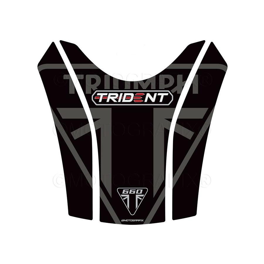 モトグラフィックス タンクパッド ブラック/グレー/シルバー TRIUMPH Trident660 MT-TT048KE
