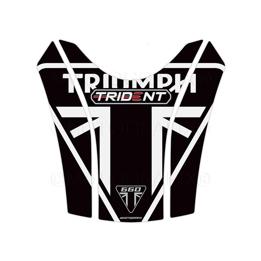 モトグラフィックス タンクパッド ブラック/ホワイト TRIUMPH Trident660 MT-TT048KW