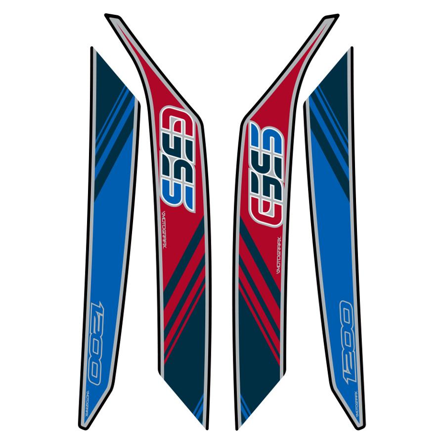 モトグラフィックス ボディパッド レッド/ブルー BMW R1200GS MT-BB01T