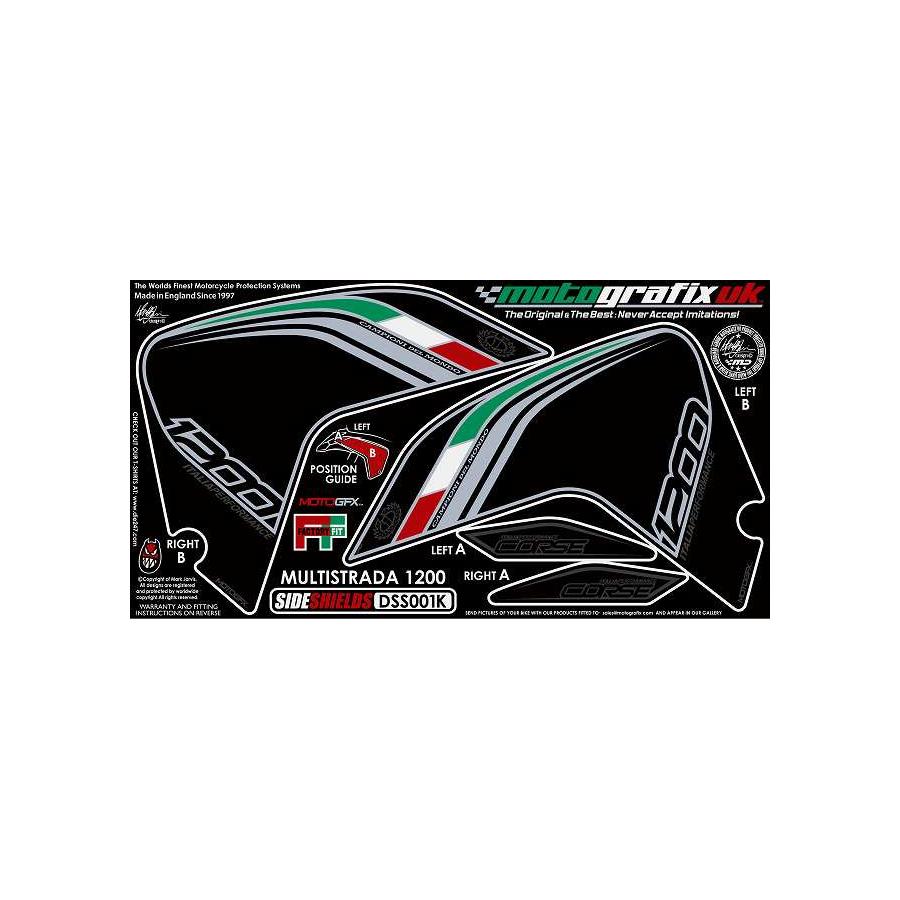 モトグラフィックス ボディパッド SIDE SHIELDS MULTISTRADA1200 MT-DSS001K