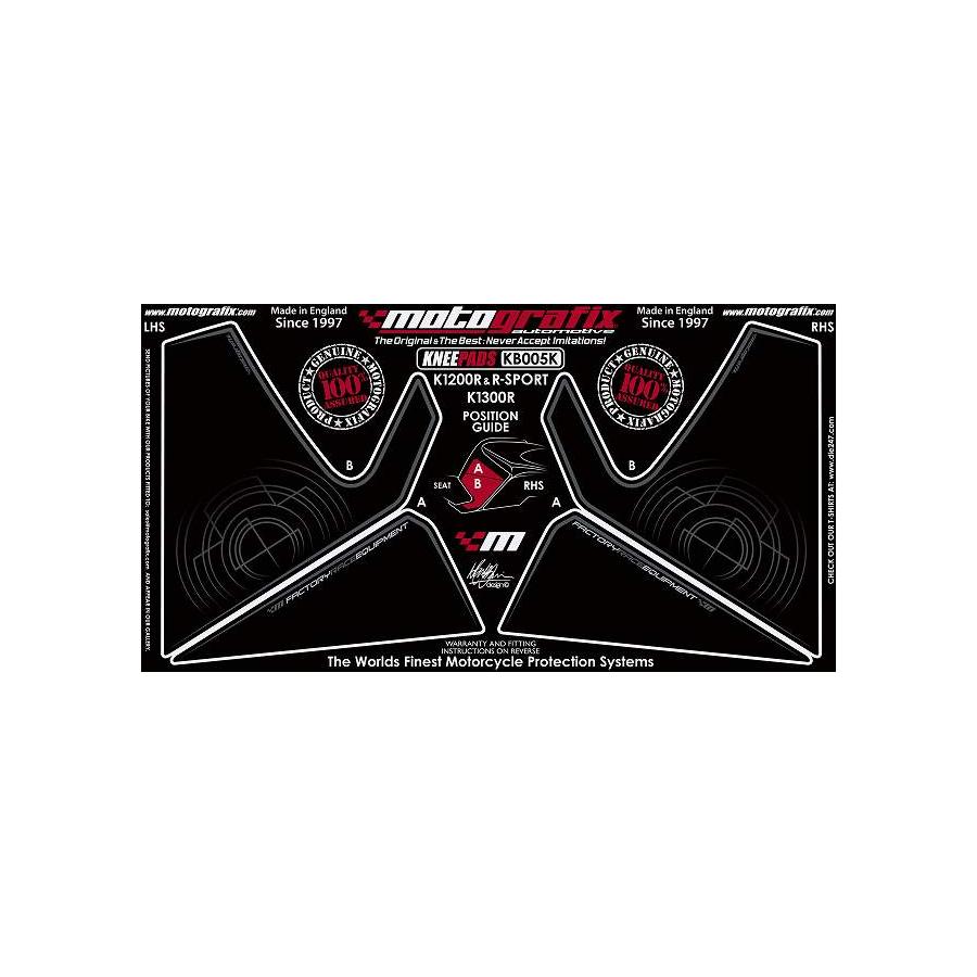 モトグラフィックス ボディパッド KNEE K1200R - R-SPORT MT-KB005K