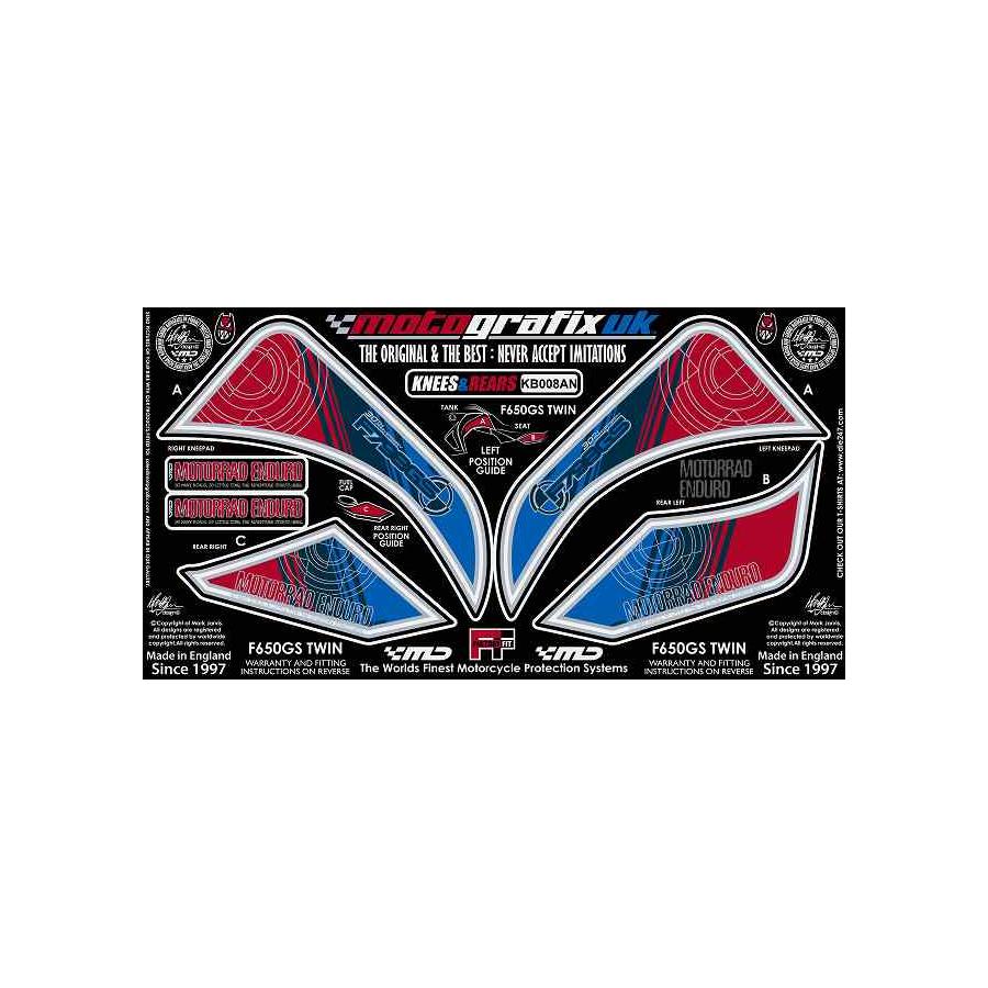 モトグラフィックス ボディパッド REAR/KNEE F650GS TWIN MT-KB008AN
