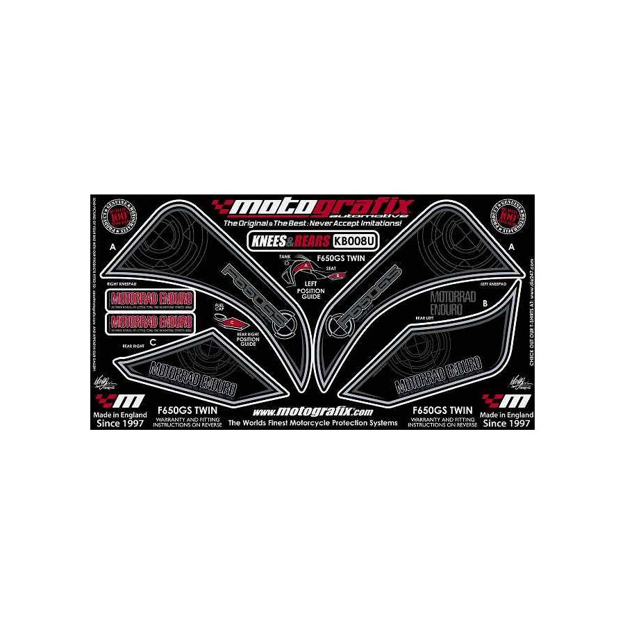 モトグラフィックス ボディパッド REAR/KNEE F650GS TWIN MT-KB008U