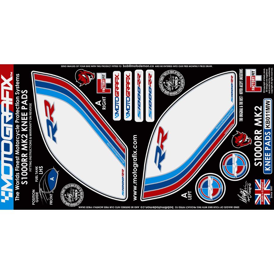 モトグラフィックス ボディパッド KNEE S1000RR MT-KB011MW