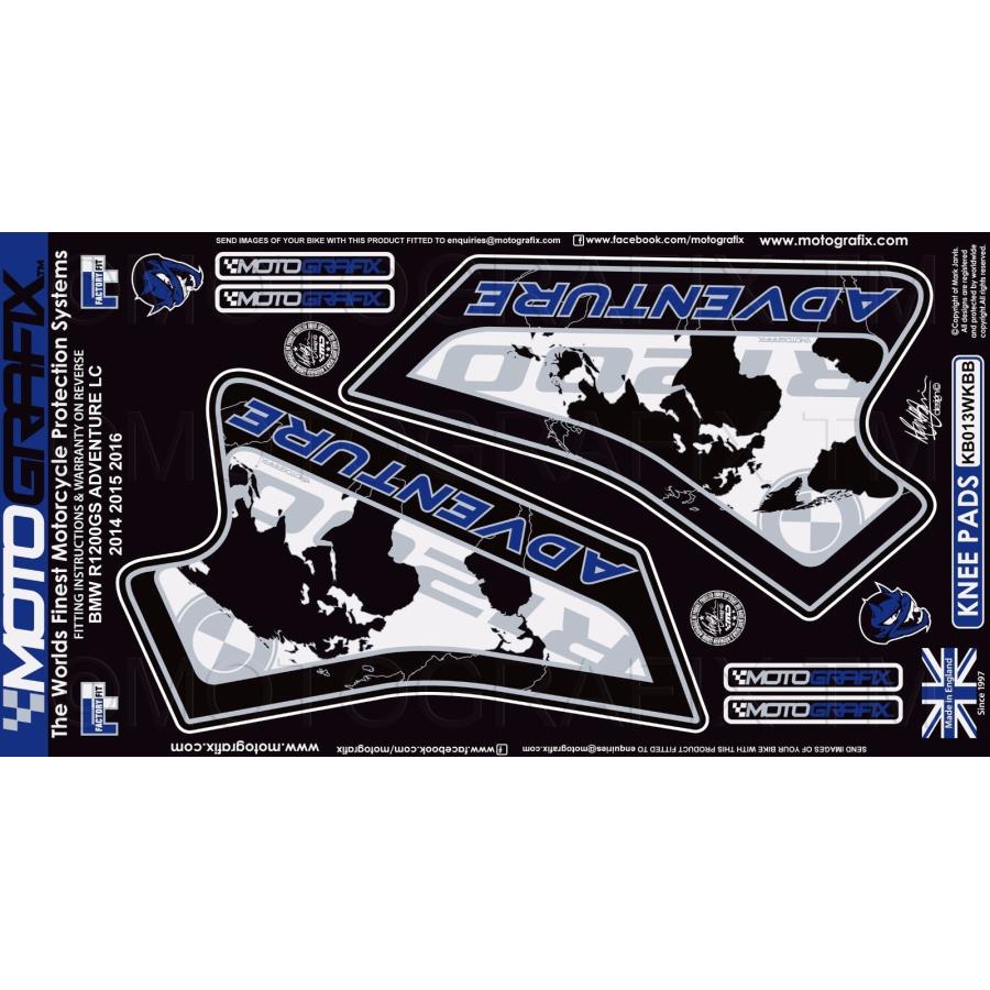 モトグラフィックス ボディパッド KNEE R1200 GS Adventure MT-KB013WKBB