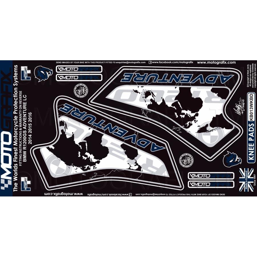 モトグラフィックス ボディパッド KNEE R1200 GS Adventure MT-KB013WKBD
