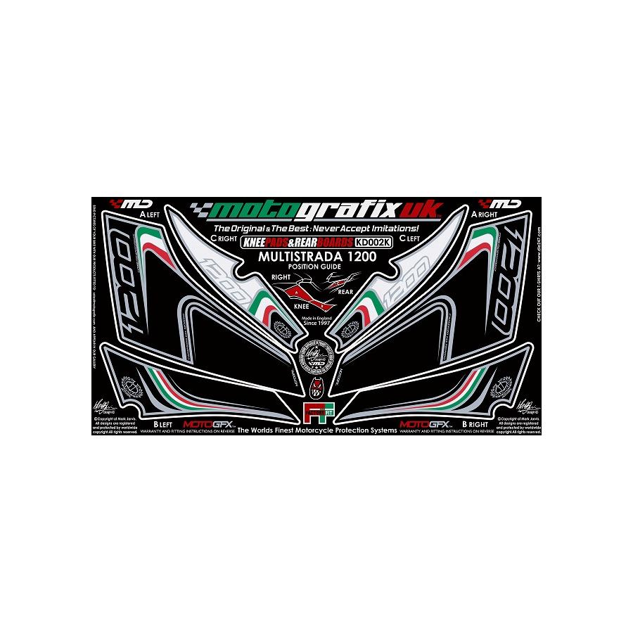 モトグラフィックス ボディパッド REAR/KNEE MULTISTRADA1200 MT-KD002K