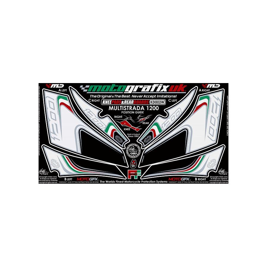 モトグラフィックス ボディパッド REAR/KNEE MULTISTRADA1200 MT-KD002W