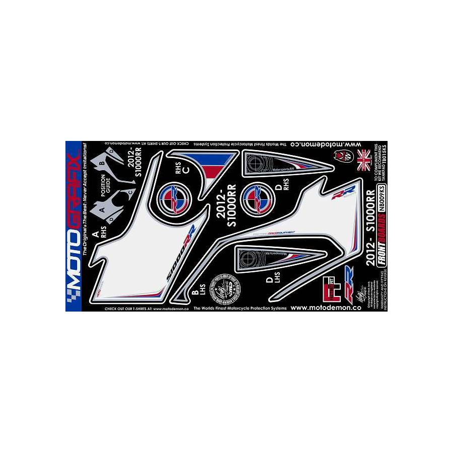 モトグラフィックス ボディパッド FRONT BMW S1000RR MT-NB009KS