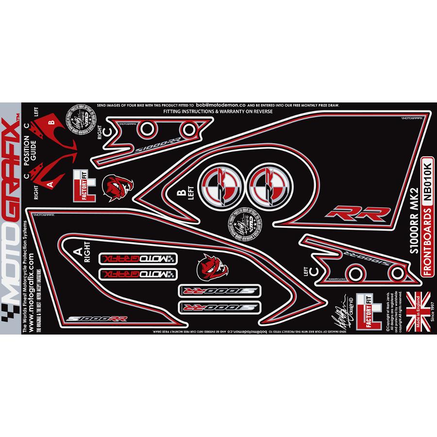 モトグラフィックス ボディパッド FRONT S1000RR MT-NB010K