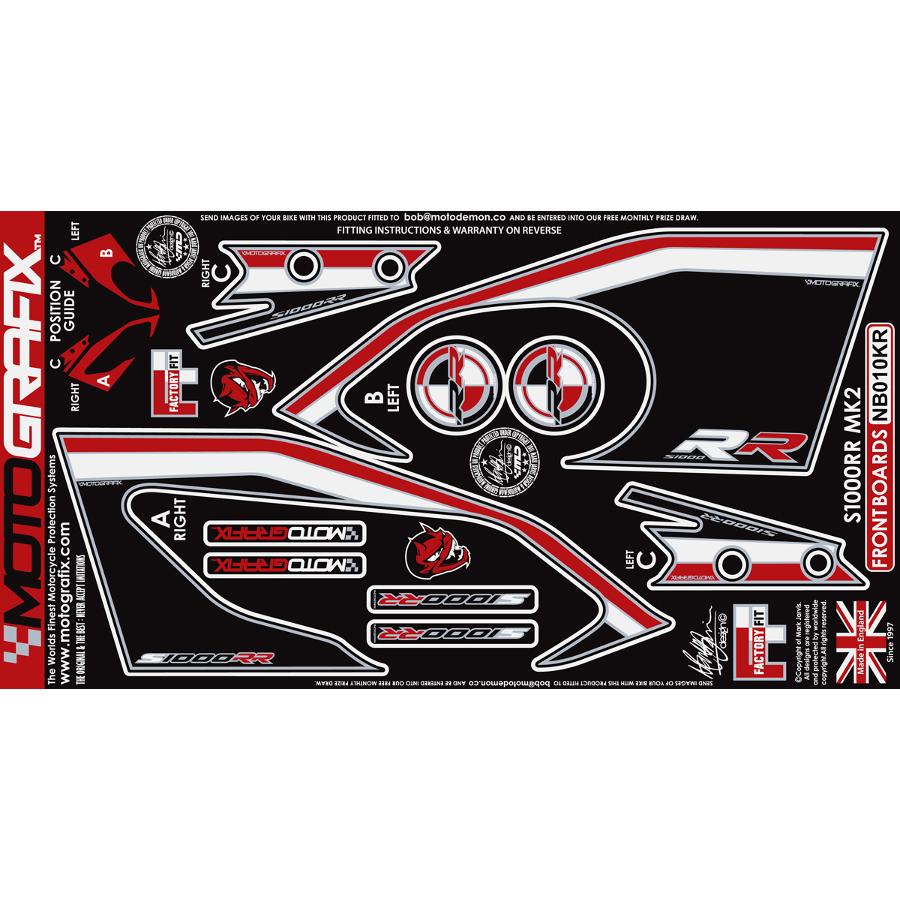 モトグラフィックス ボディパッド FRONT S1000RR MT-NB010KR
