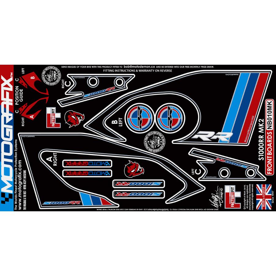 モトグラフィックス ボディパッド FRONT S1000RR MT-NB010MK