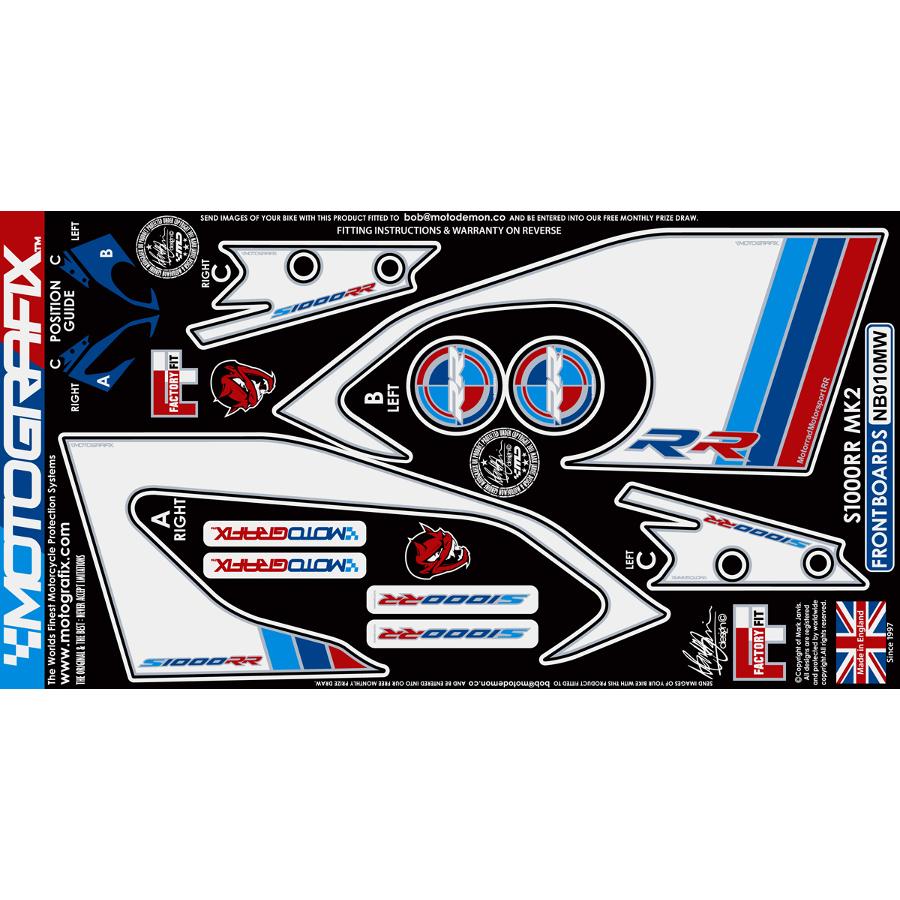 モトグラフィックス ボディパッド FRONT S1000RR MT-NB010MW