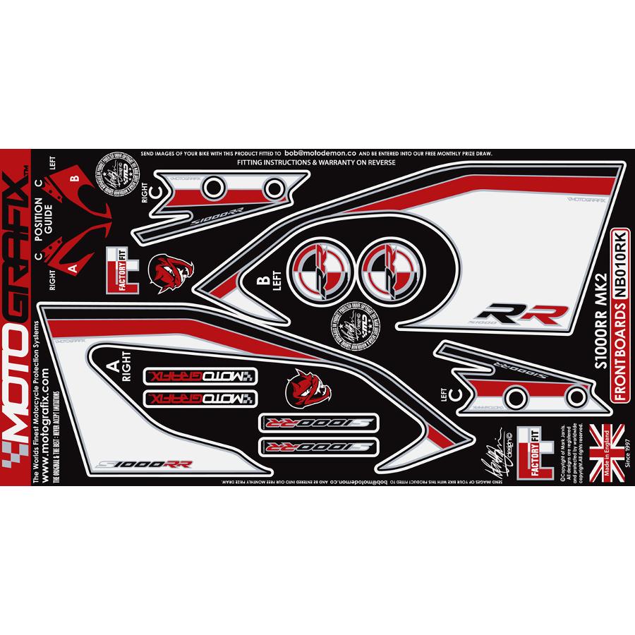 モトグラフィックス ボディパッド FRONT S1000RR MT-NB010RK