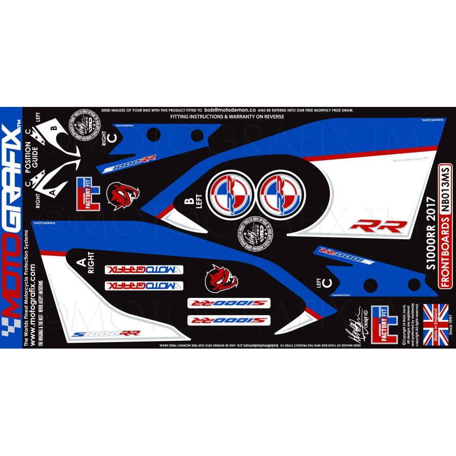 モトグラフィックス ボディパッド FRONT S1000RR MT-NB013MS