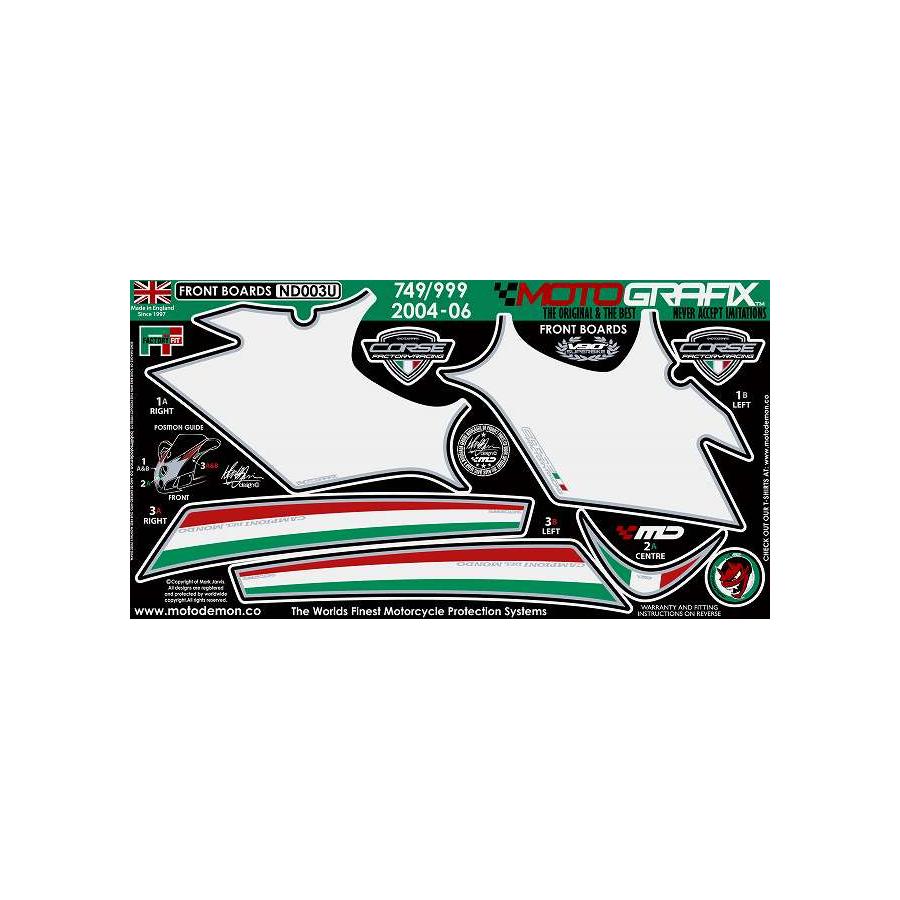 モトグラフィックス ボディパッド FRONT 749/999 MT-ND003U