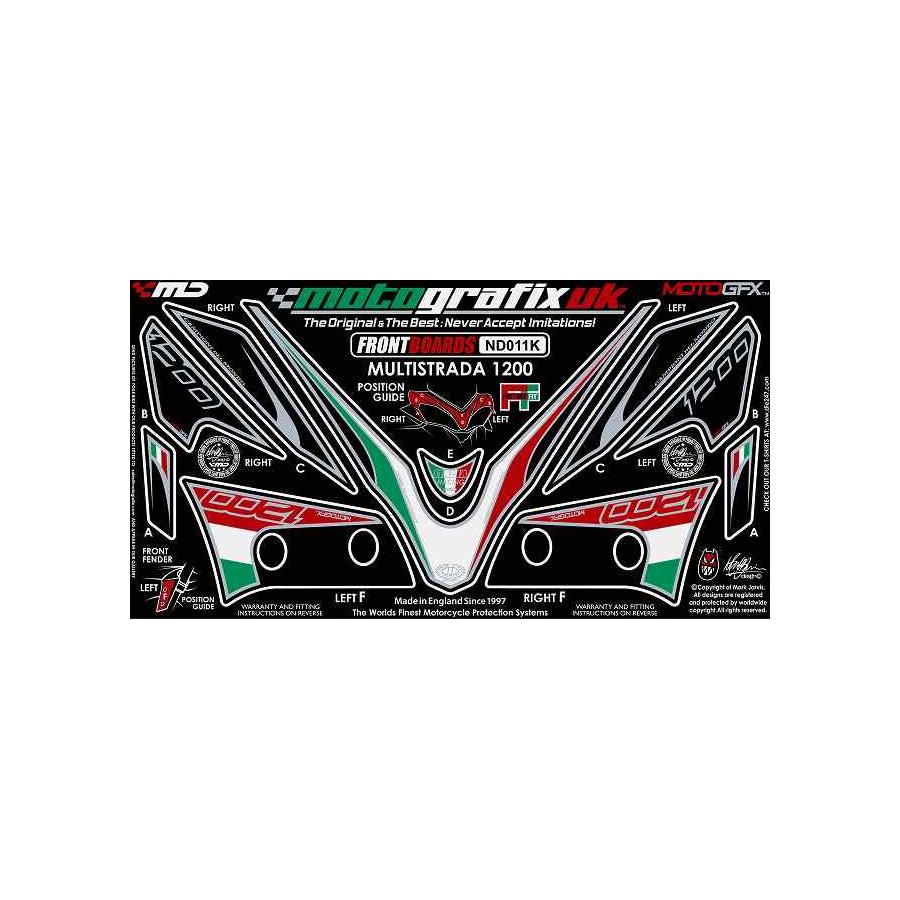 モトグラフィックス ボディパッド FRONT MULTISTRADA1200 MT-ND011K