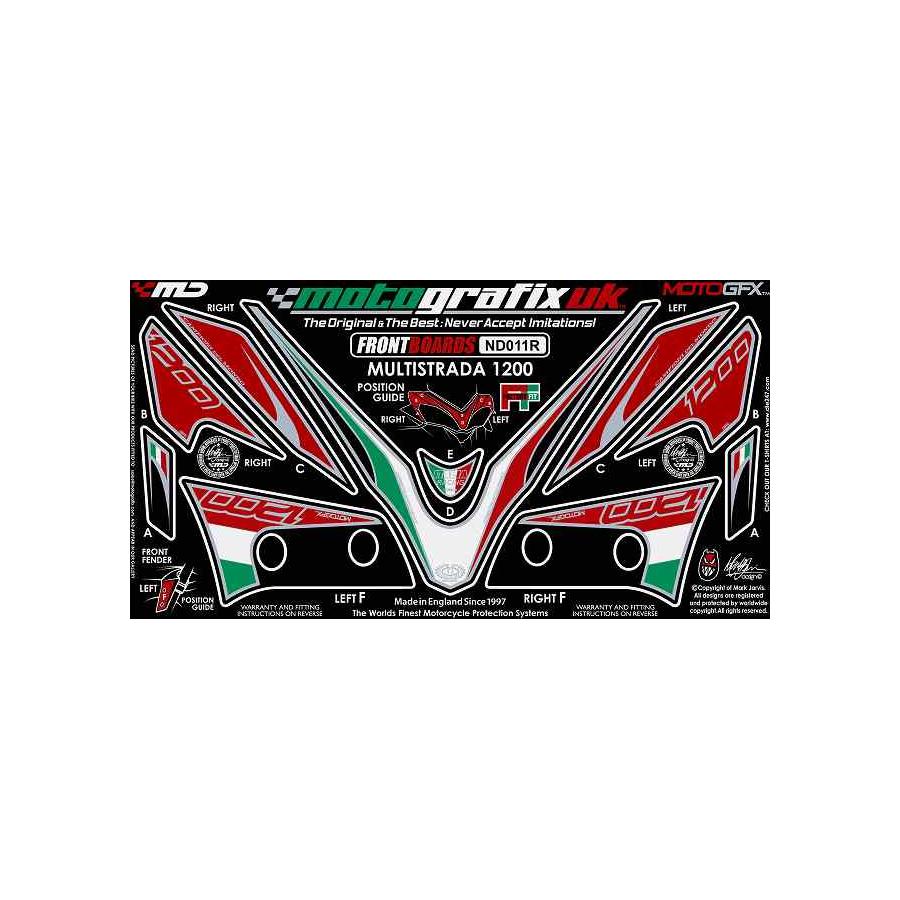 モトグラフィックス ボディパッド FRONT MULTISTRADA1200 MT-ND011R