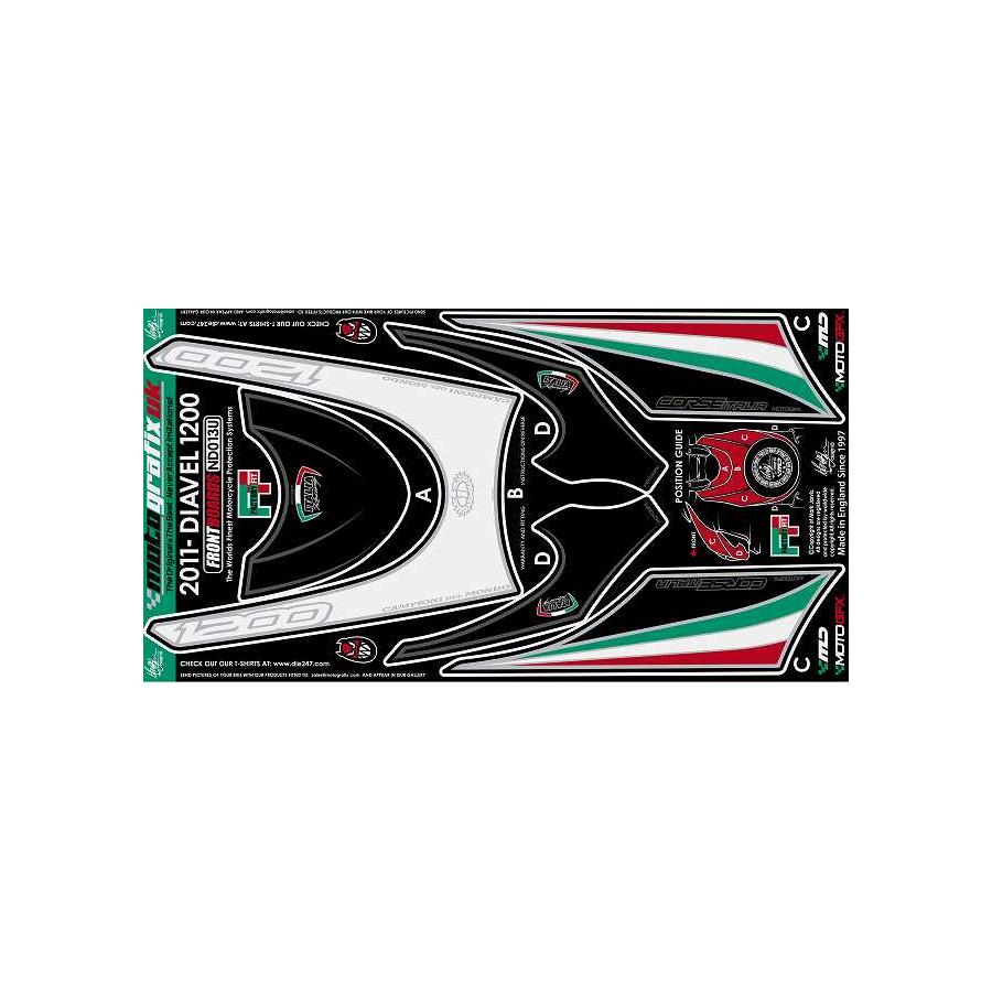 モトグラフィックス ボディパッド FRONT DIAVEL1200 MT-ND013U