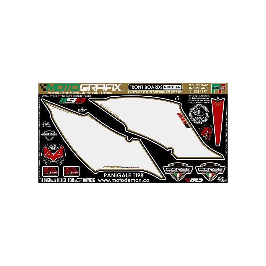 モトグラフィックス ボディパッド FRONT 1199PANIGALE MT-ND015AR