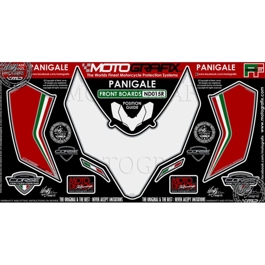 モトグラフィックス ボディパッド FRONT 1199PANIGALE MT-ND015R
