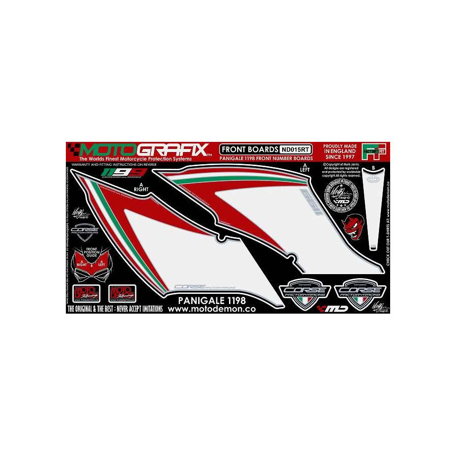 モトグラフィックス ボディパッド FRONT 1199PANIGALE MT-ND015RT