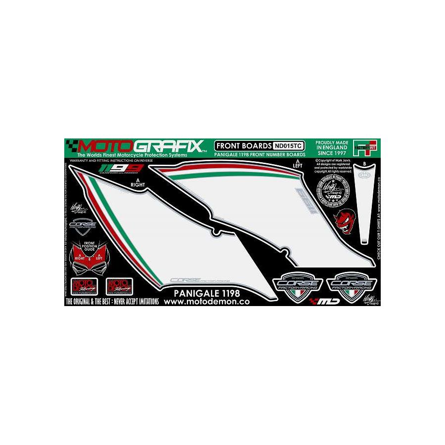 モトグラフィックス ボディパッド FRONT 1199PANIGALE MT-ND015TC