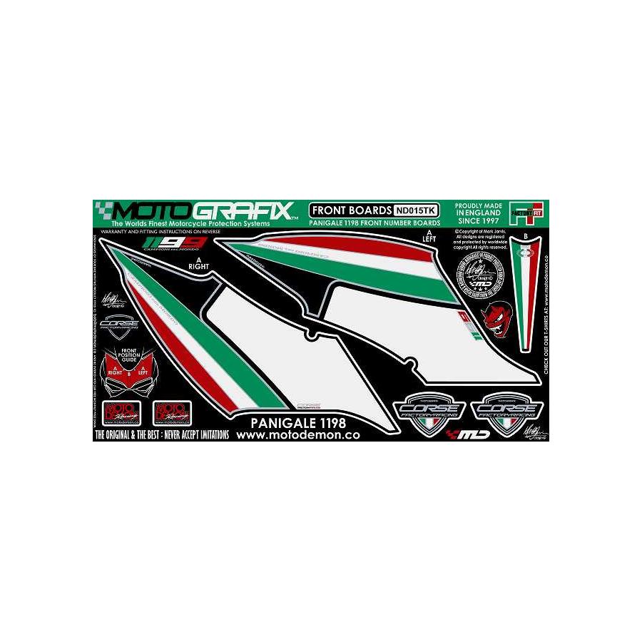 モトグラフィックス ボディパッド FRONT 1199PANIGALE MT-ND015TK