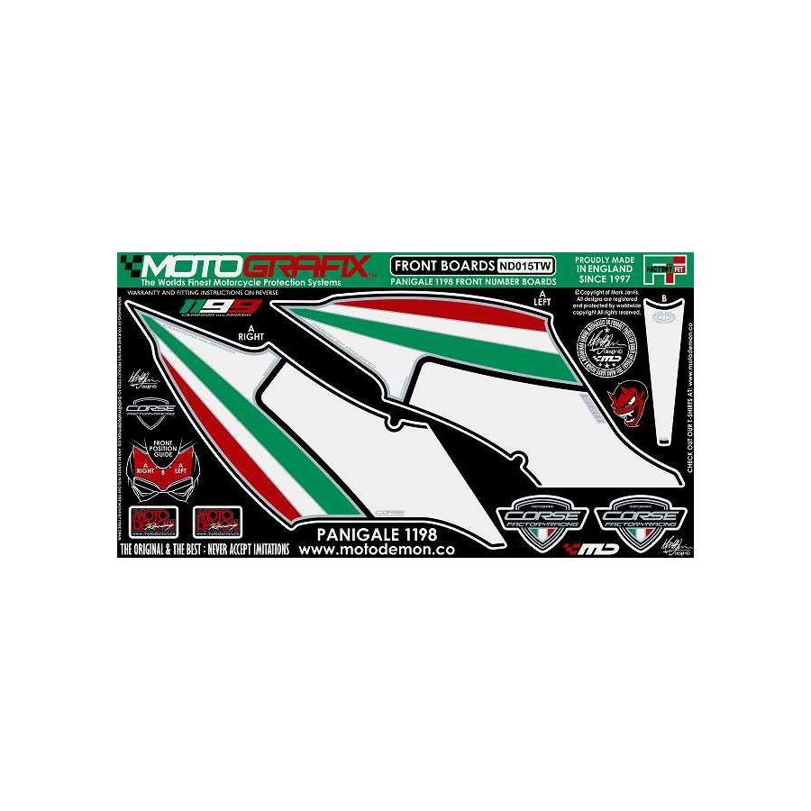 モトグラフィックス ボディパッド FRONT 1199PANIGALE MT-ND015TW
