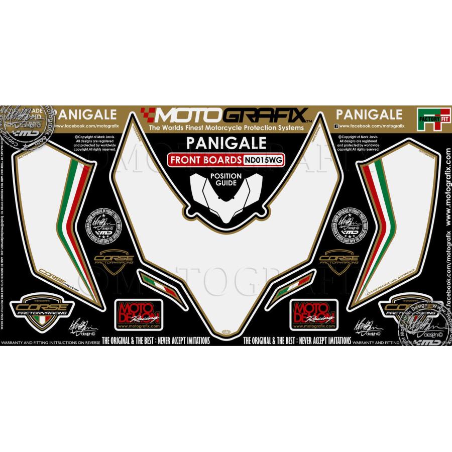 モトグラフィックス ボディパッド FRONT 1199/899 PANIGALE MT-ND015WG