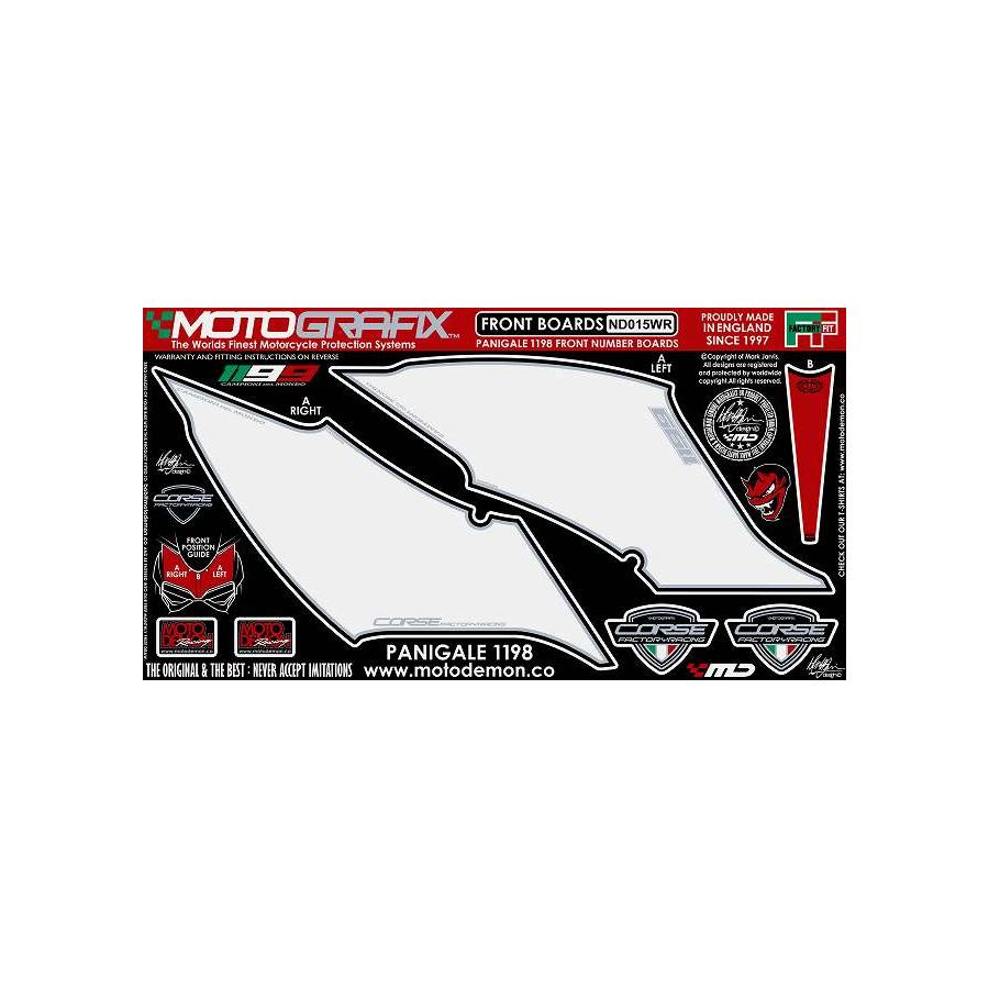 モトグラフィックス ボディパッド FRONT 1199PANIGALE MT-ND015WR