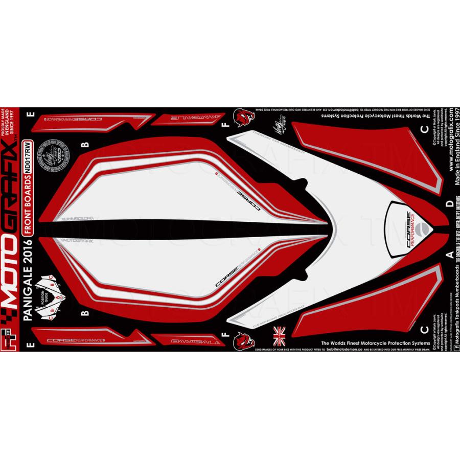 モトグラフィックス ボディパッド FRONT DUCATI PANIGALE959/1299/S MT-ND017RW