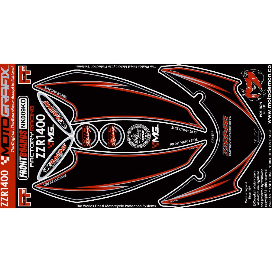 モトグラフィックス ボディパッド FRONT ZZR1400 MT-NK009KO