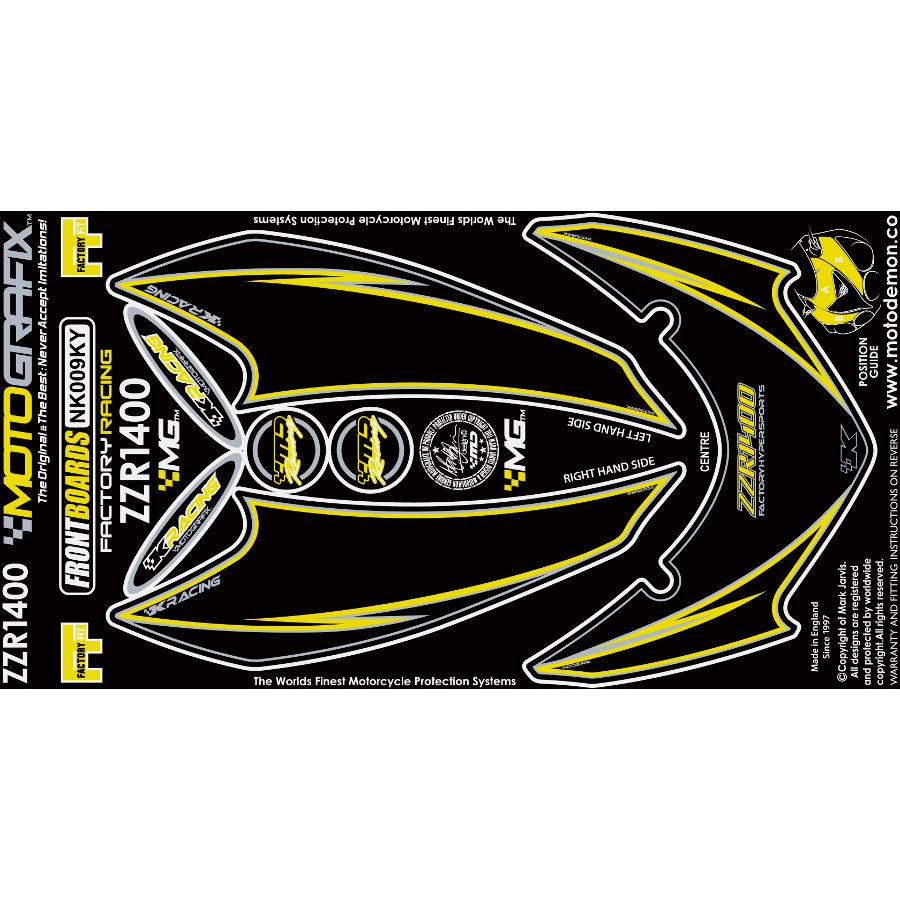 モトグラフィックス ボディパッド FRONT ZZR1400 MT-NK009KY