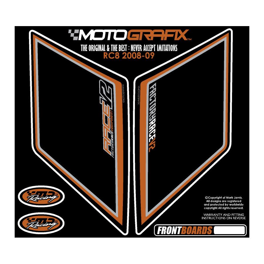 モトグラフィックス ボディパッド FRONT KTM RC8 MT-NKTM01K2