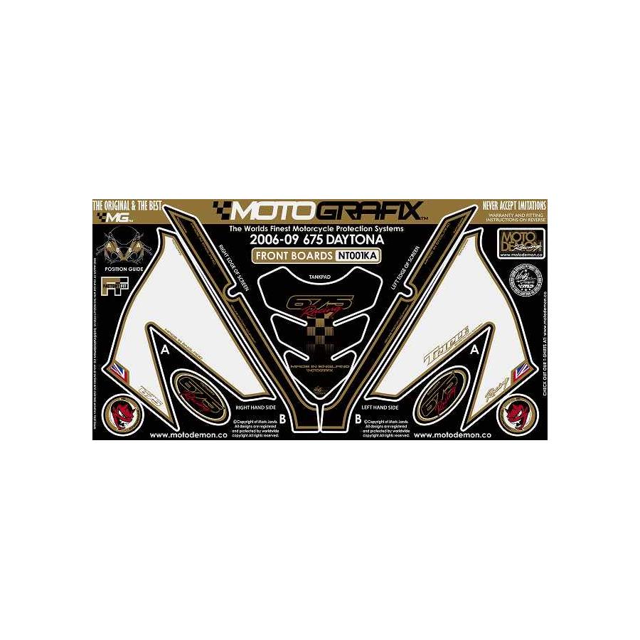 モトグラフィックス ボディパッド FRONT DAYTONA675 MT-NT001KA