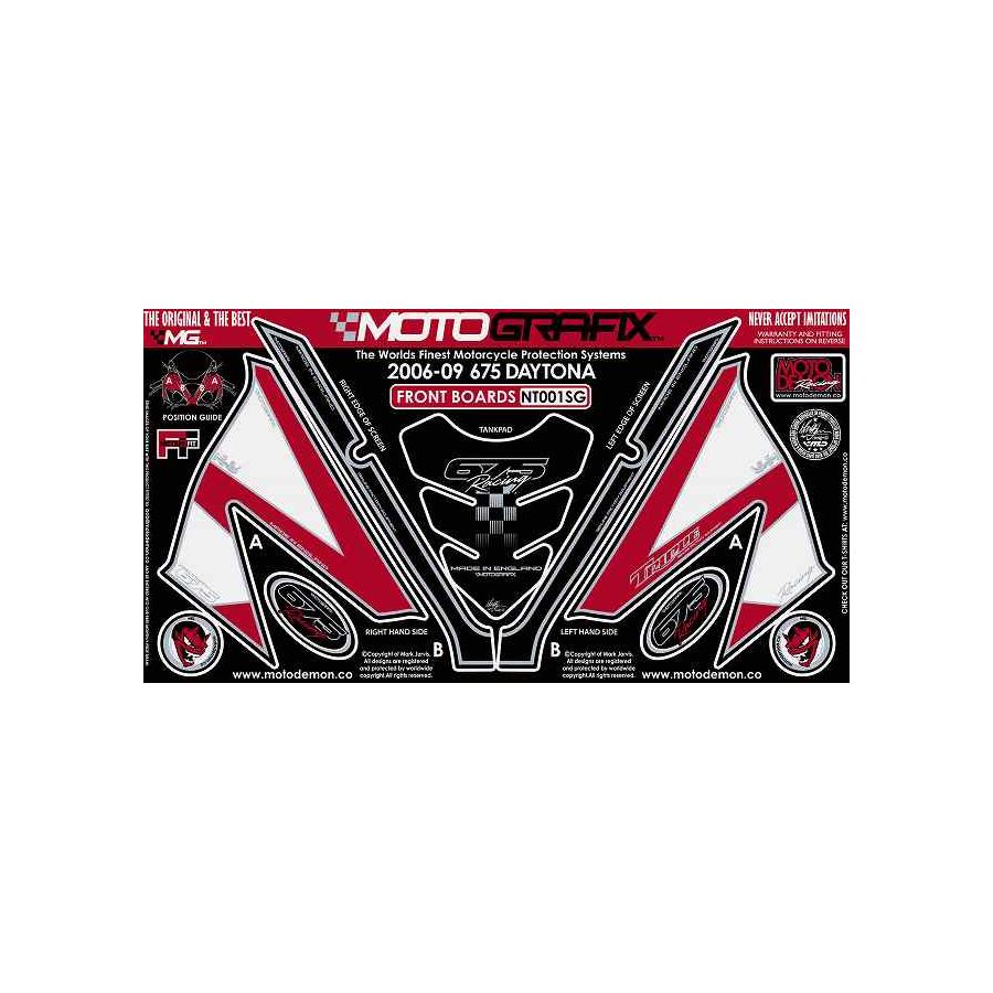 モトグラフィックス ボディパッド FRONT DAYTONA675 MT-NT001SG