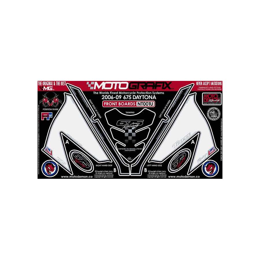 モトグラフィックス ボディパッド FRONT DAYTONA675 MT-NT001U