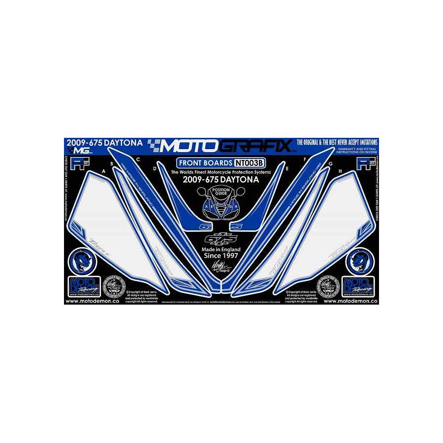 モトグラフィックス ボディパッド FRONT DAYTONA675 MT-NT003B