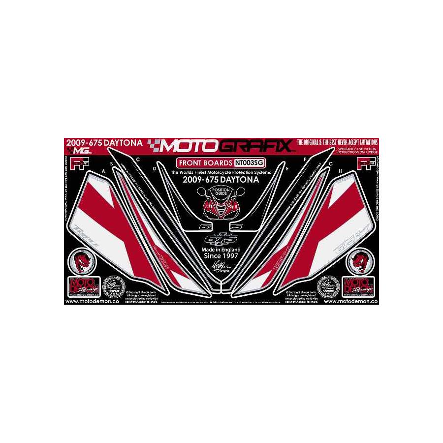 モトグラフィックス ボディパッド FRONT DAYTONA675 MT-NT003SG
